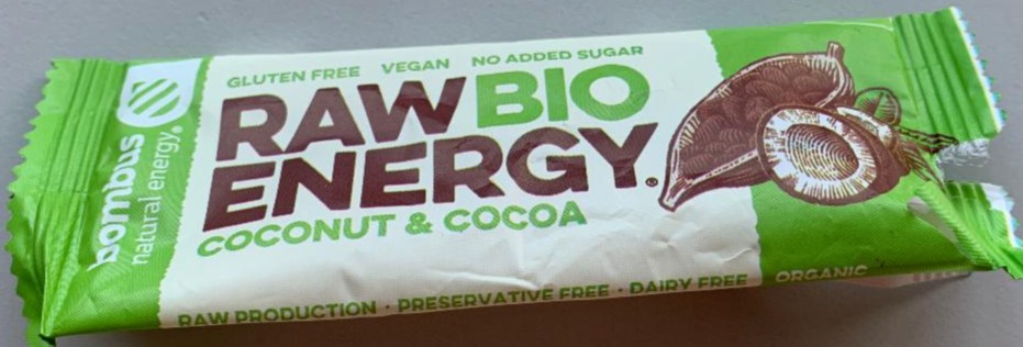 Фото - Bio Raw Energy Coconut and cocoa Bombus