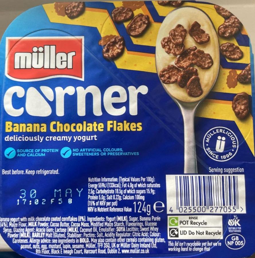Фото - Corner Banana Chocolate Flakes Müller