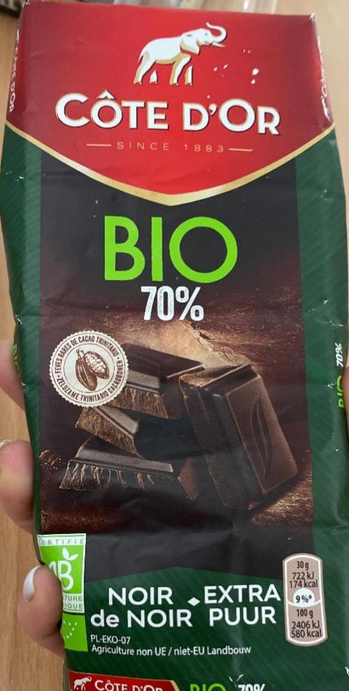 Фото - Шоколад чорний 70% Bio Extra Dark Chocolate Cote d'Or
