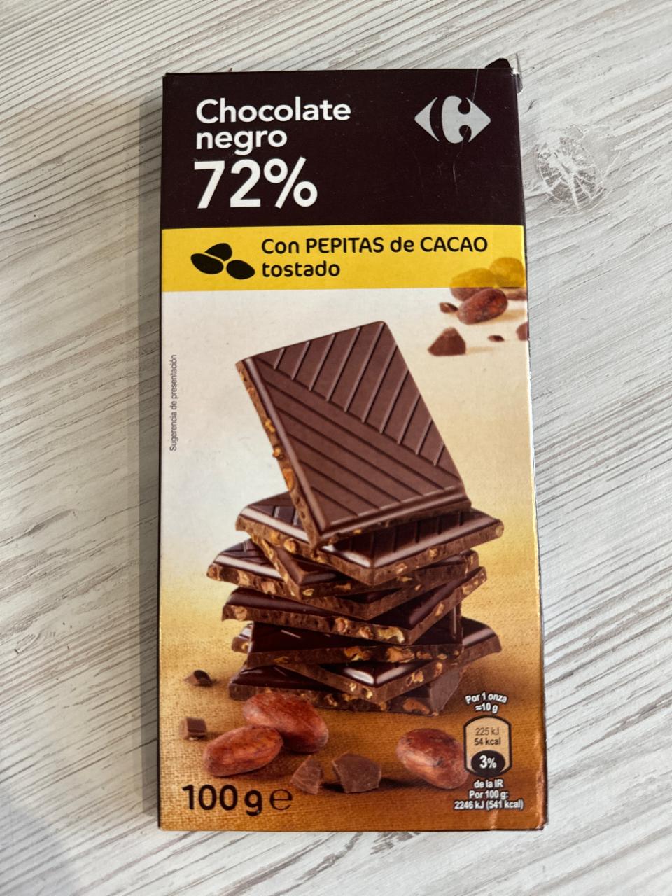 Фото - Шоколад чорний 72% Chocolate Negro Carrefour