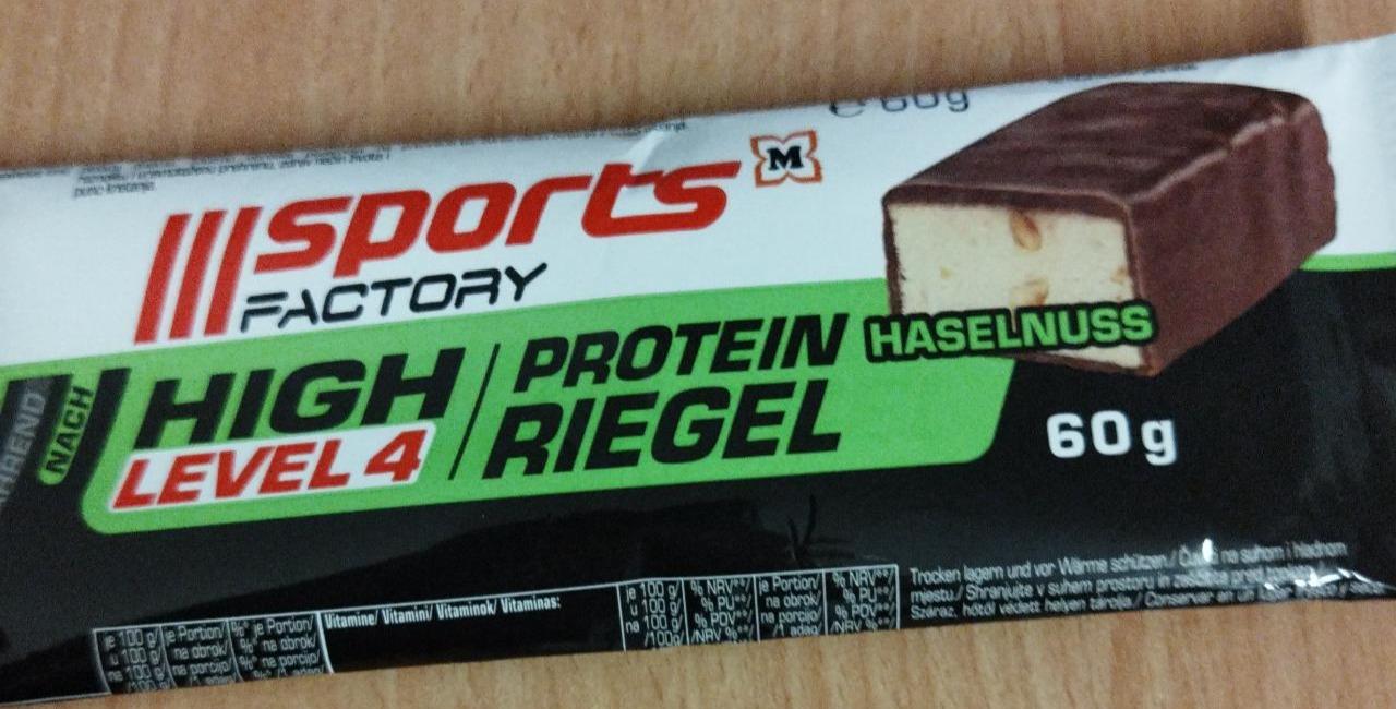 Фото - High Level 4 Protein Riegel Haselnuss Sports Factory
