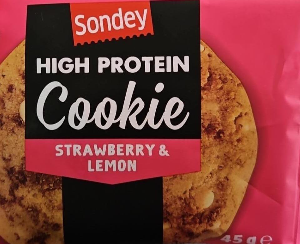 Фото - High protein cookie strawberry & lemon Sondey