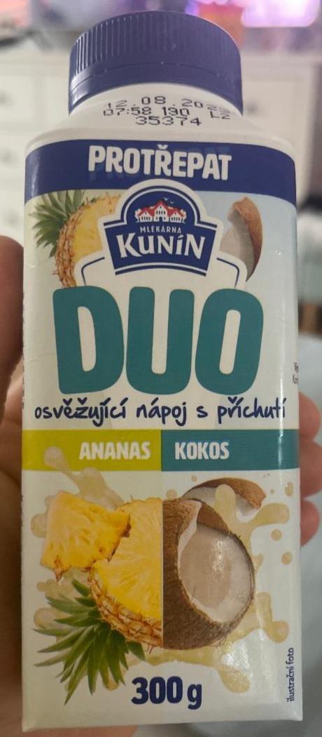 Фото - Duo osvěžující nápoj s příchutí ananas kokos Kunín
