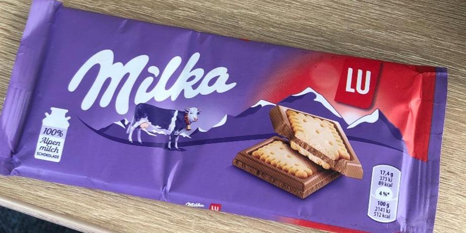 Фото - Čokoláda Milka LU se sušenkami Milka