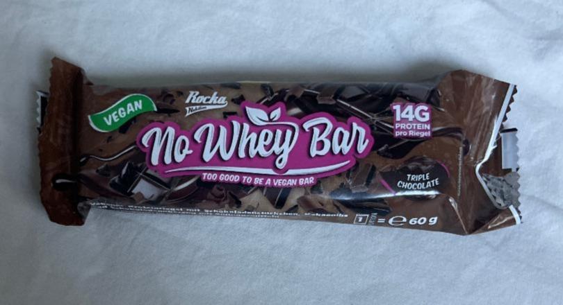 Фото - Батончик шоколадний Triple Chocolate No Whey Bar Vegan Rocka Nutrition