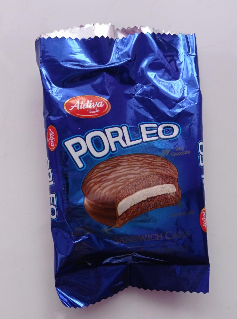 Фото - Тістечко-сендвіч з какао у шоколадній глазурі та начинкою маршмелоу Porleo Duo Aldiva