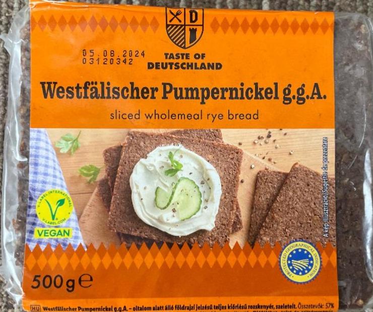 Фото - Хлібці цільнозернові житні Westfälischer Pumpernickel Taste of Deutschland