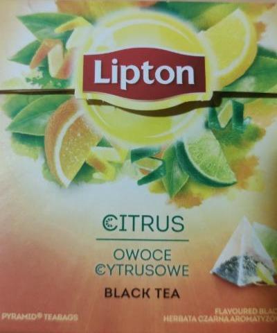 Фото - Lipton herbata czarna ekspresowa Owoce cytrusowe