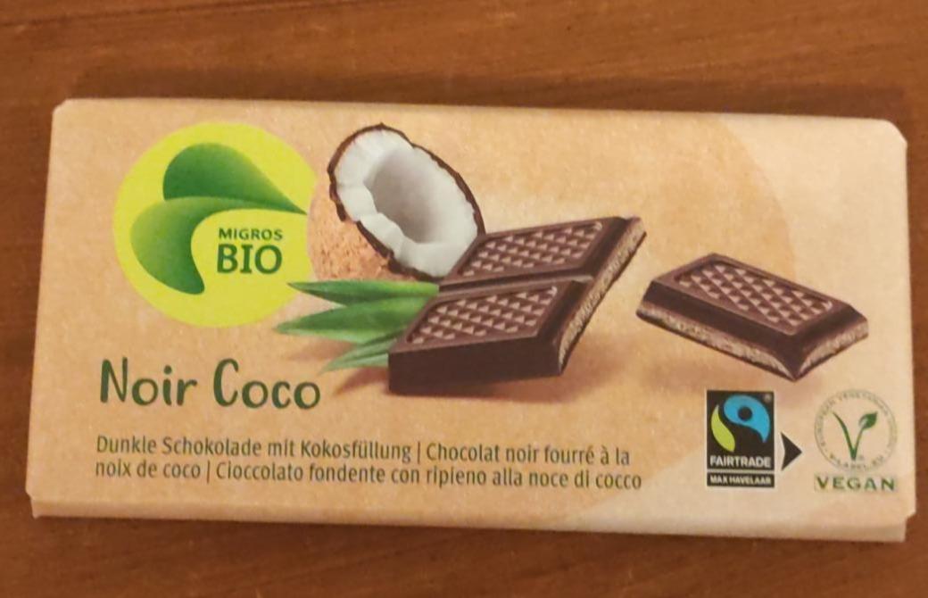 Фото - Шоколад чорний з кокосом Noir Choco Migros Bio