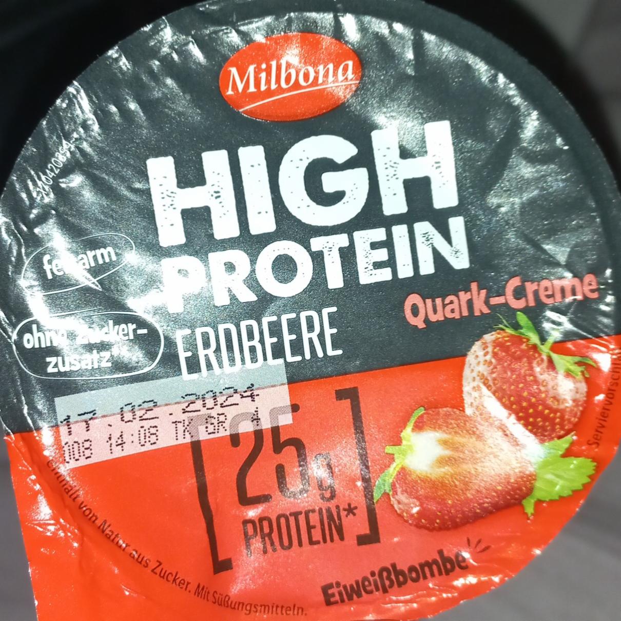 Фото - High Protein Quark-Creme Erdbeere Milbona