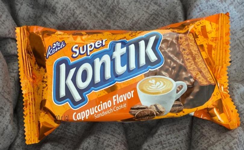 Фото - Печиво-сендвіч Супер Контік зі смаком капучіно Super Kontik Konti