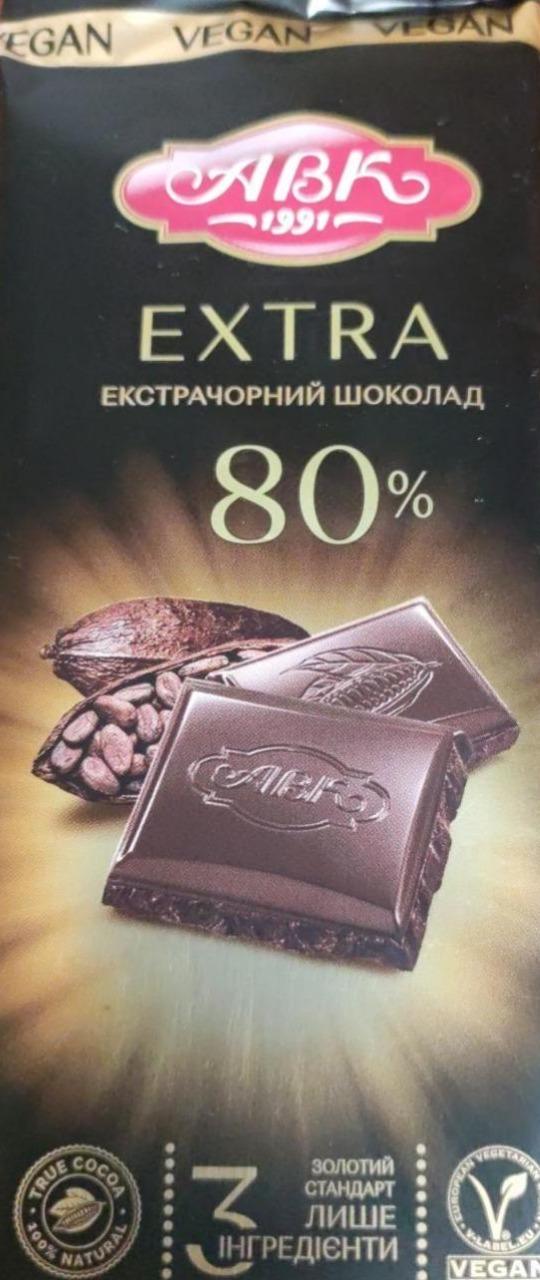Фото - Шоколад Екстра чорний 80% АВК
