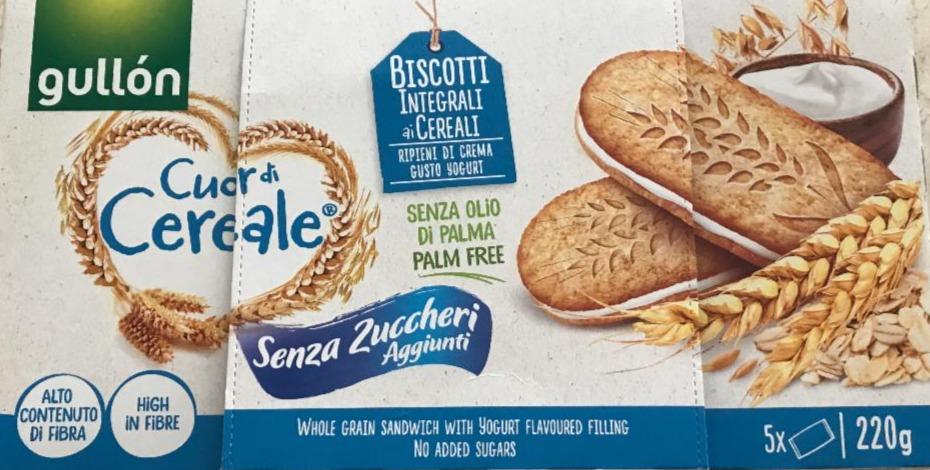 Фото - Печиво зернове без цукру з йогуртом Cuor di Cereale Gullon