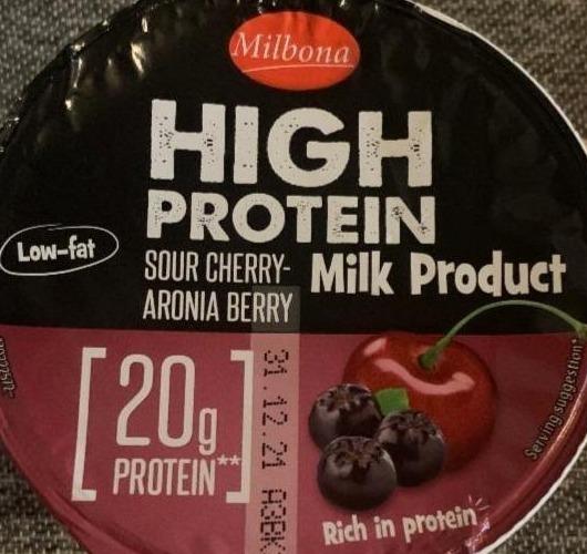 Фото - Йогурт протеїновий High Protein Sour Cherry Aronia Berry Milbona