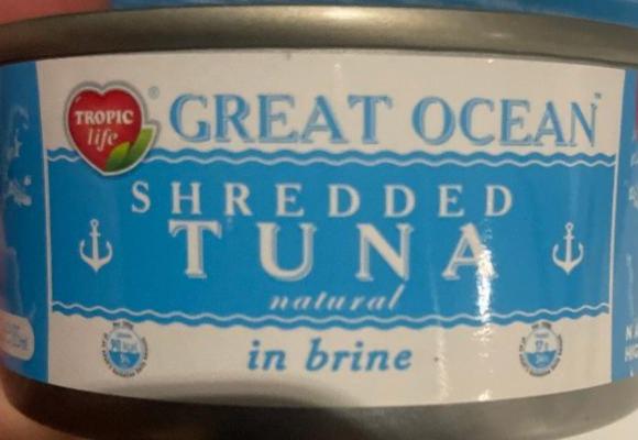 Фото - Тунець подрібнений у власному соку Shredded Tuna Tropic Life