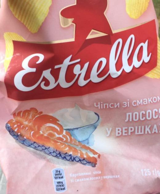 Фото - Чіпси зі смаком лосося в вершках Estrella
