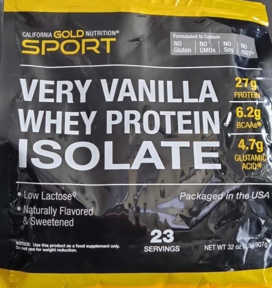 Фото - Very vanilla whey protein isolate California Gold Nutrition