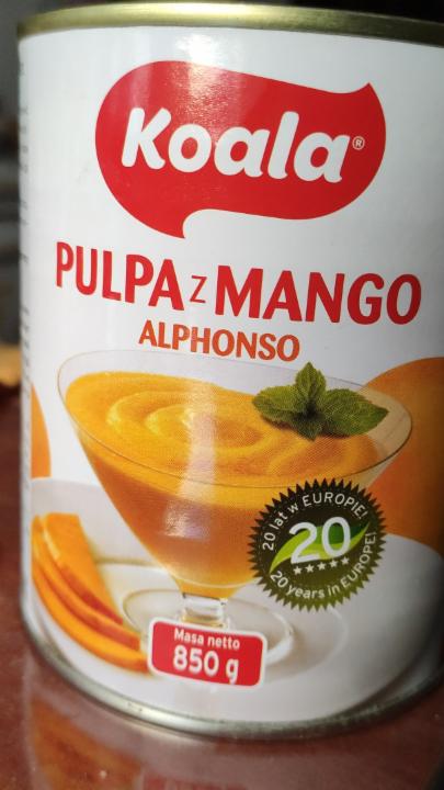 Фото - пюре манго Альфонсо без додавання цукру Koala (Коала)