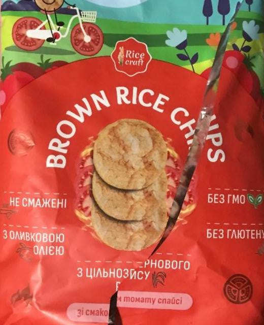 Фото - Чипси рисові зі смаком Томат Спайсі Rice Craft