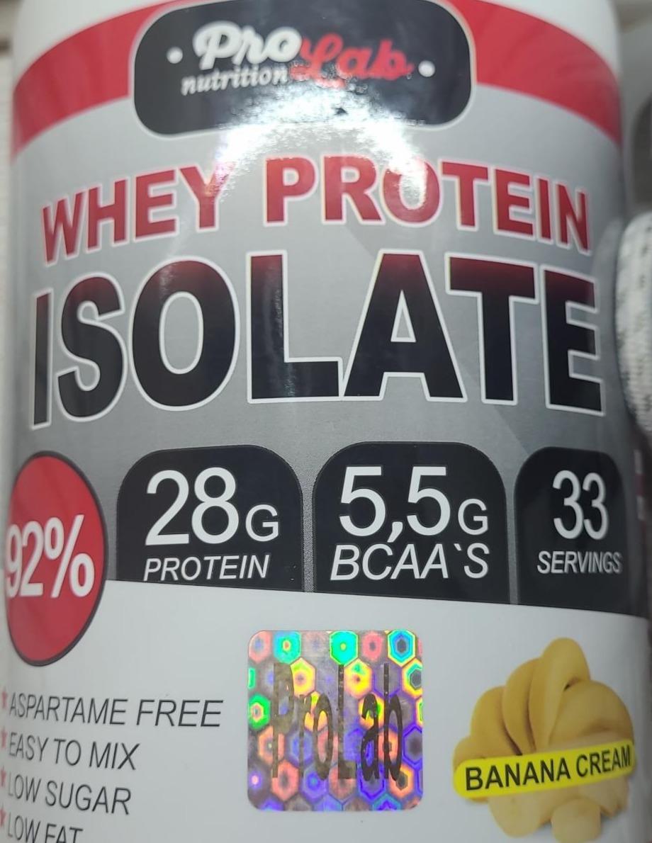 Фото - Whey Protein 92% Isolate banana cream ProLab Nutrition