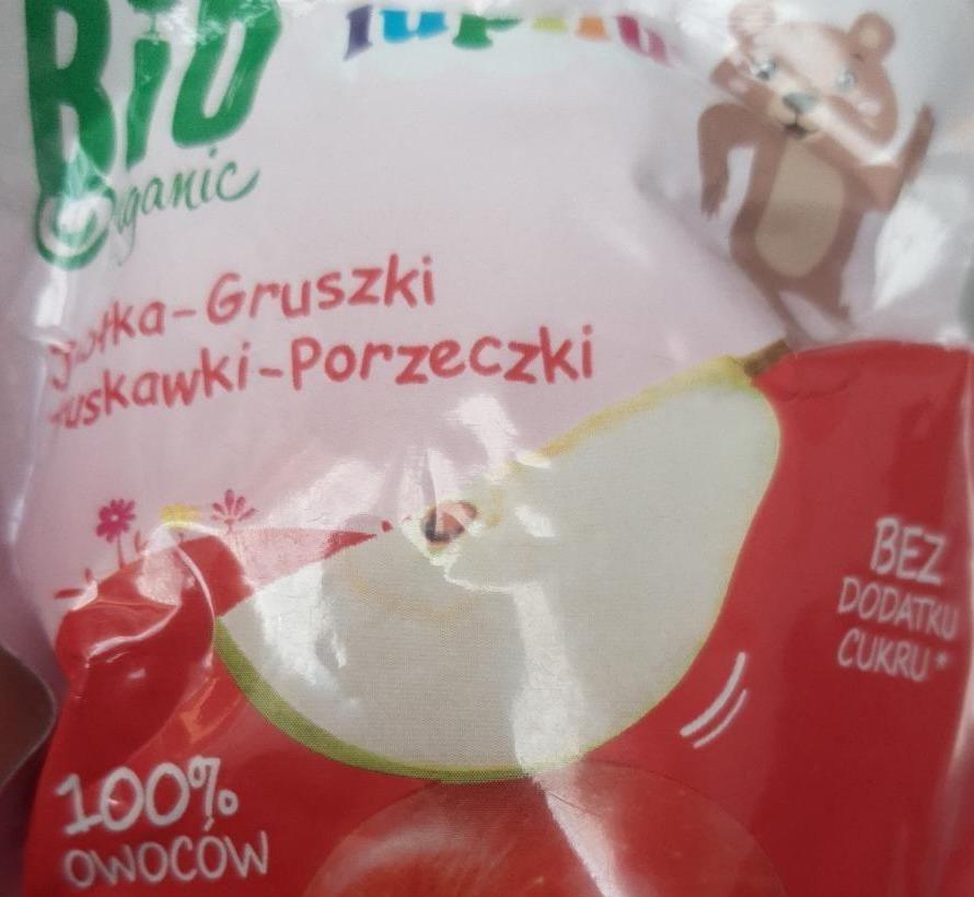 Фото - Фруктове пюре яблуко-груша-полуниця-смородина Lupilu bio Organic