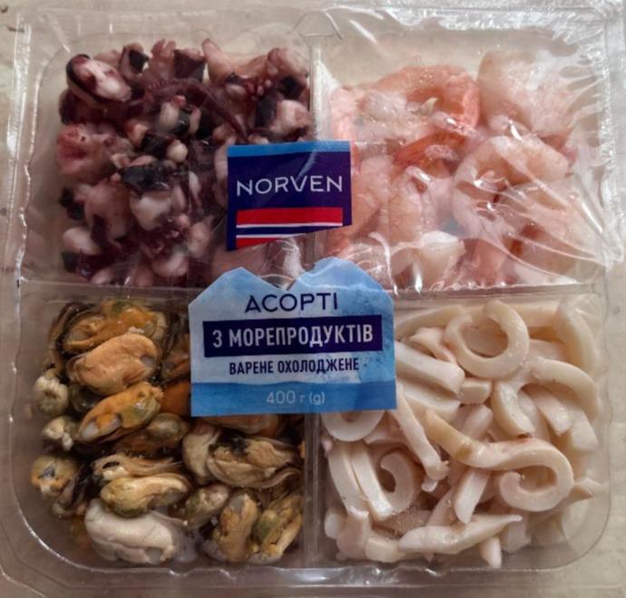 Фото - Асорті з морепродуктів варене охолоджене Norven