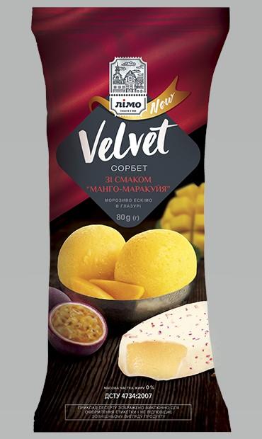 Фото - Морозиво сорбет зі смаком манго-маракуйя Velvet Лімо