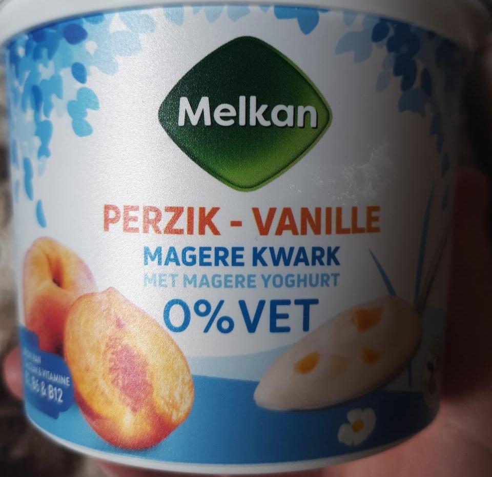 Фото - Йогурт нежирний персиковий ваніль 0% жирності Melkan