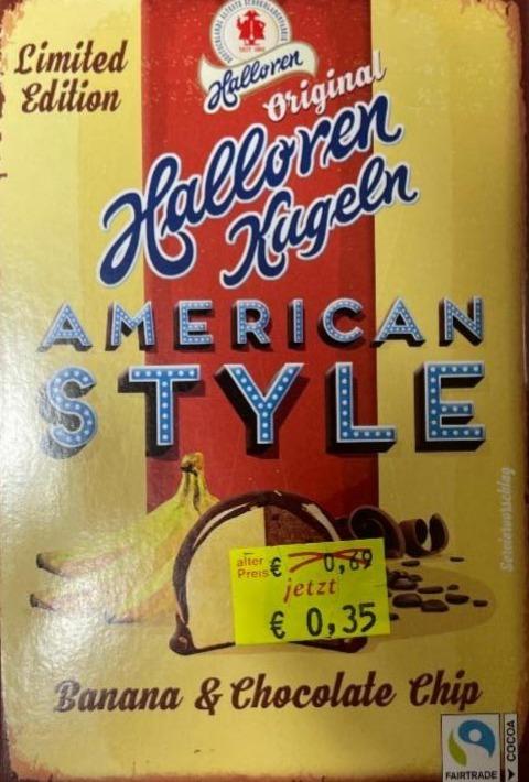 Фото - Чіпси бананові шоколадні Kugeln в американському стилі Halloren