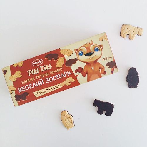 Фото - Печиво Рікі Тікі веселий зоопарк з шоколадом
