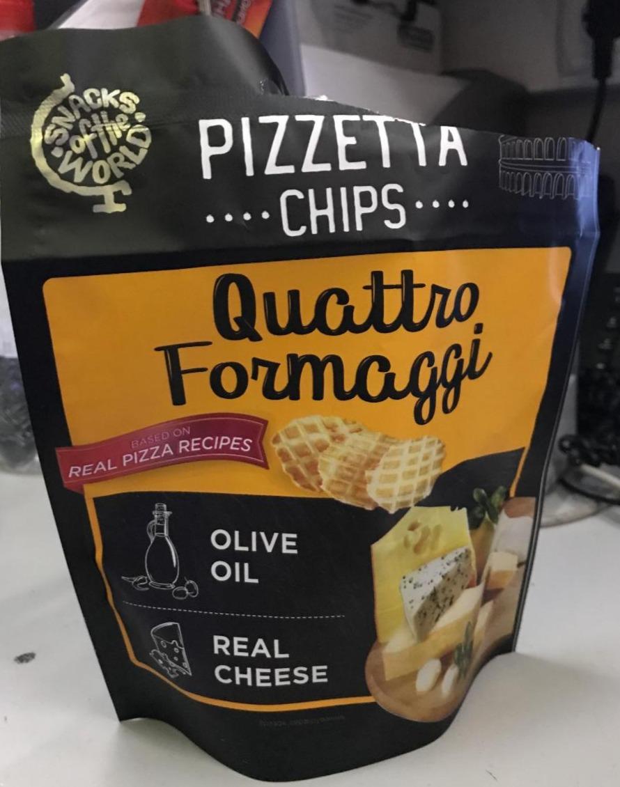 Фото - Снеки хрусткі Quattro Formaggi Pizzetta Chips Snacks of the World
