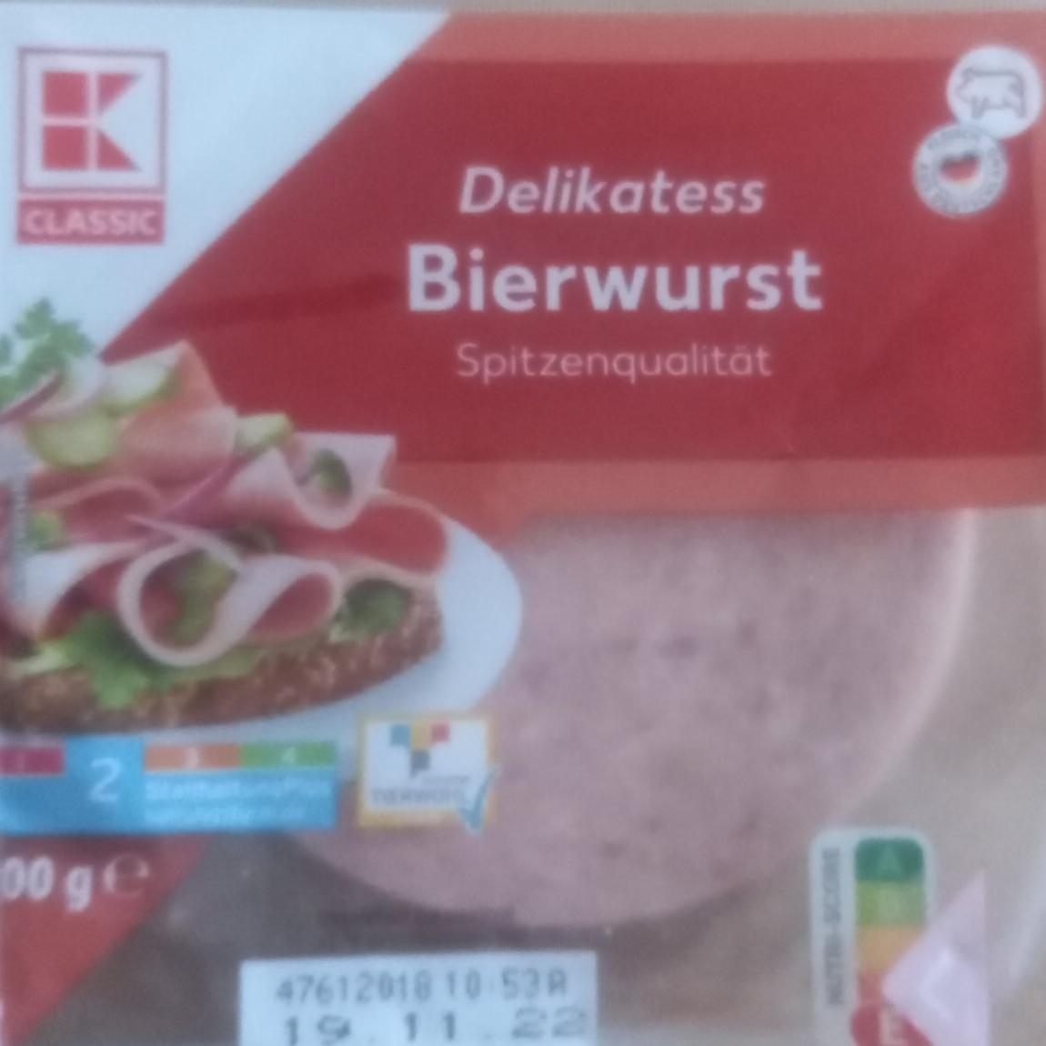 Фото - Делікатесна пивна ковбаса вищої якості Bierwurst K-Classic