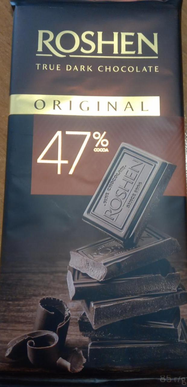 Фото - Шоколад чорний 47% Original Roshen