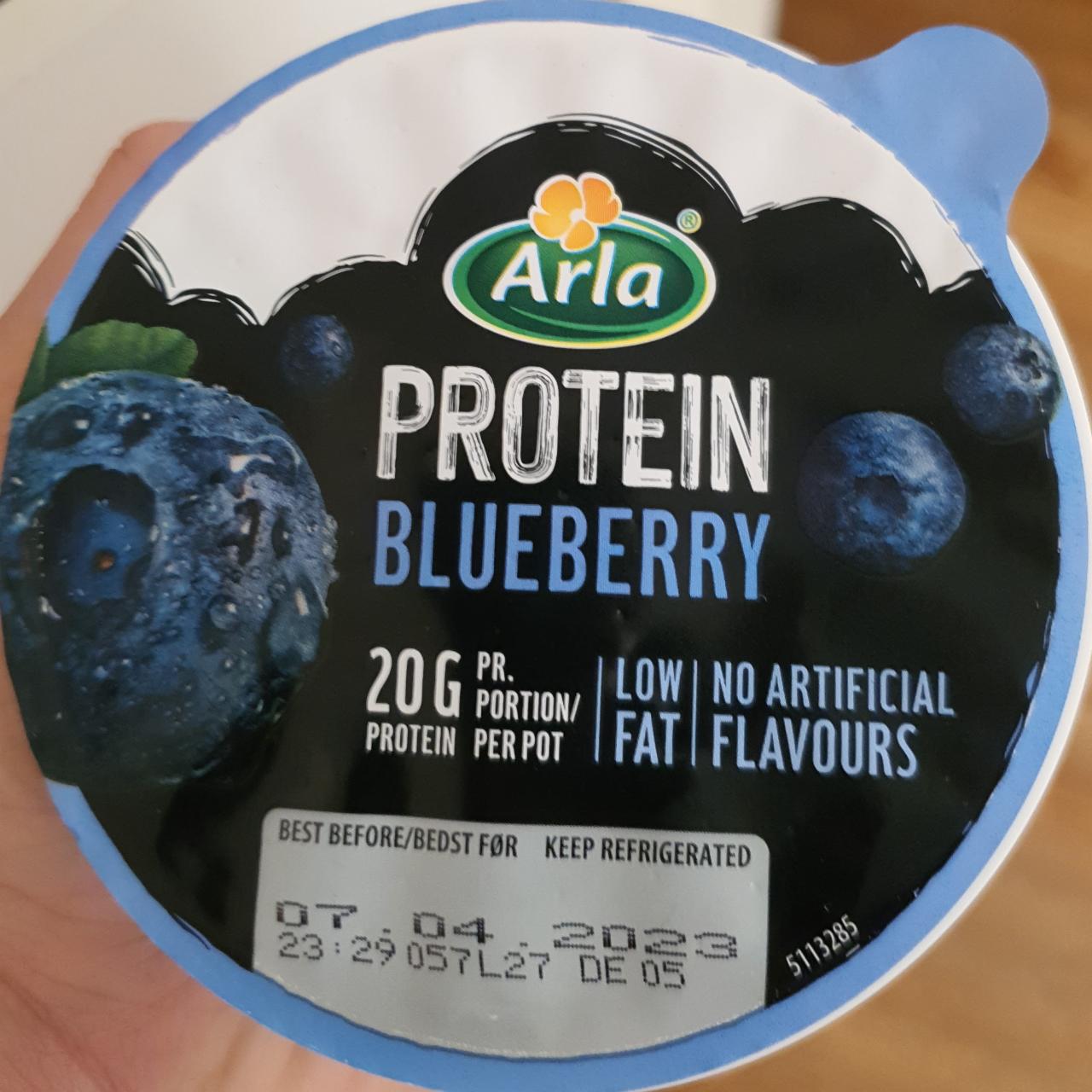 Фото - Йогурт протеїновий зі смаком чорниці Protein Blueberry Arla