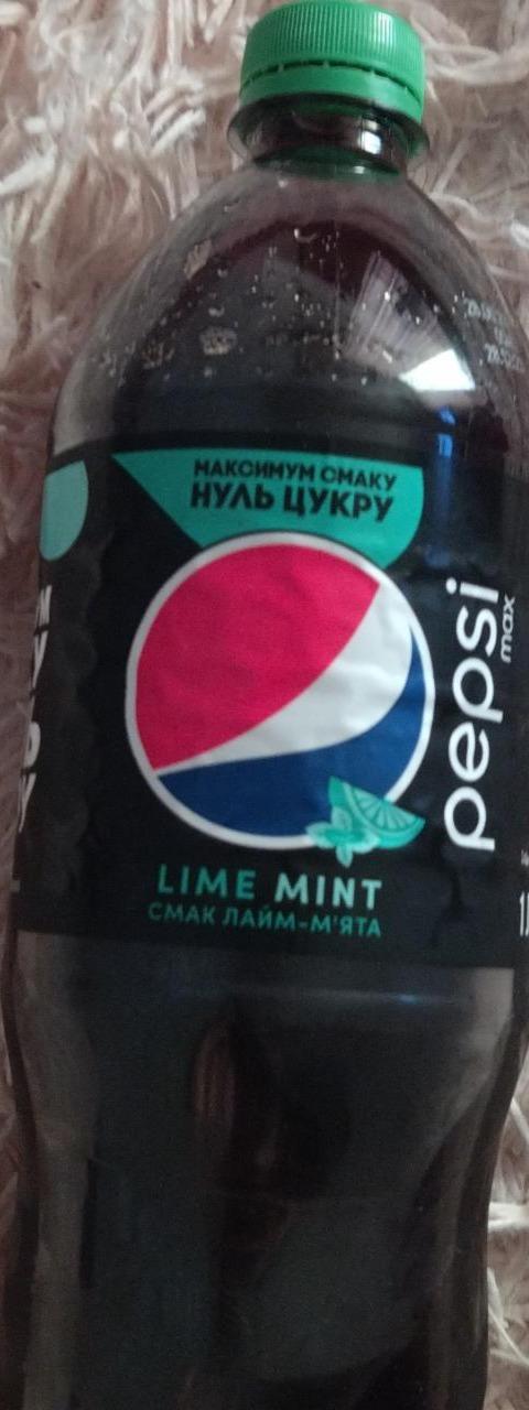 Фото - Напій безалкогольний сильногазований безкалорійний Lime Mint Pepsi