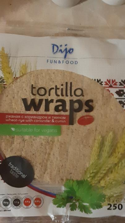 Фото - tortilla wraps житня з коріандром та тмином Dijo
