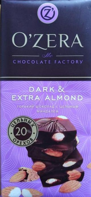 Фото - Гіркий шоколад O'zera з цільним мигдалем Almond