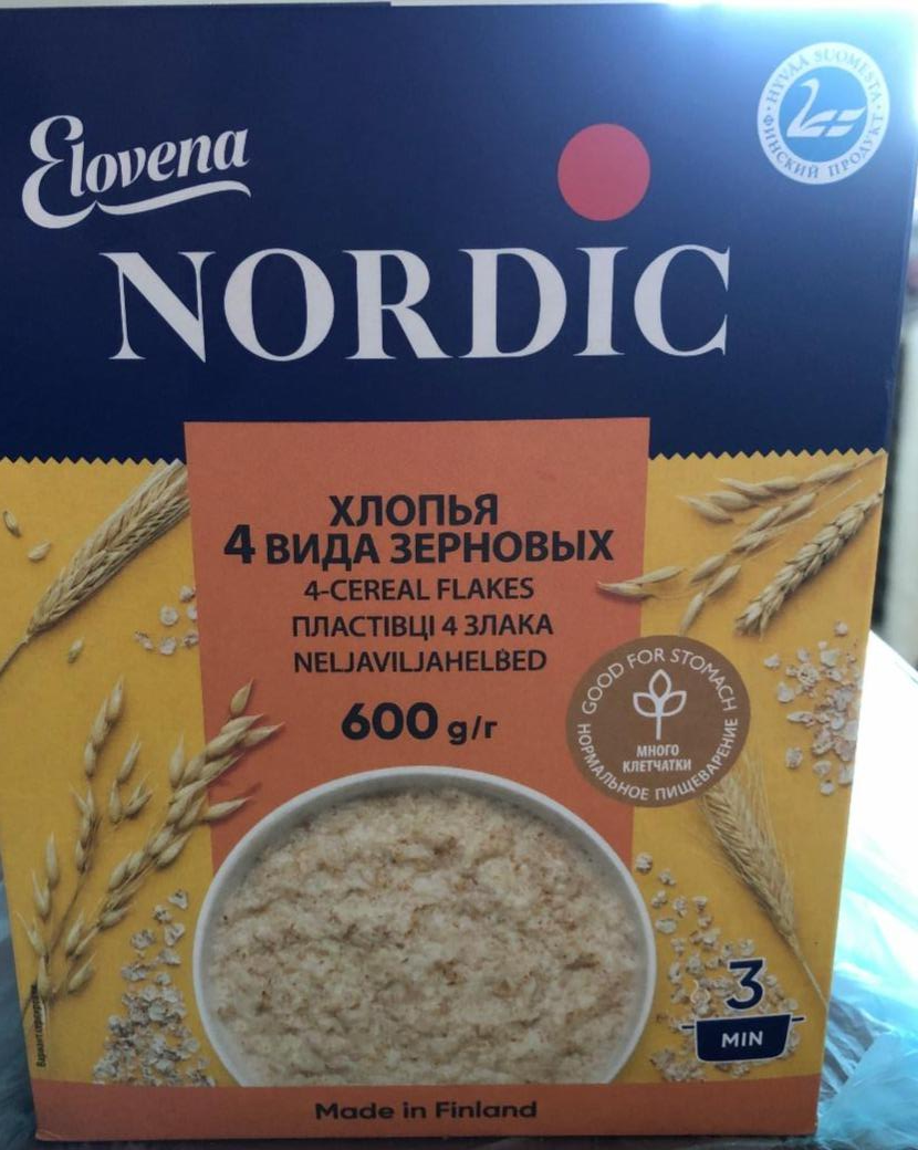 Фото - Пластівці злакові 4 види зернових Nordic