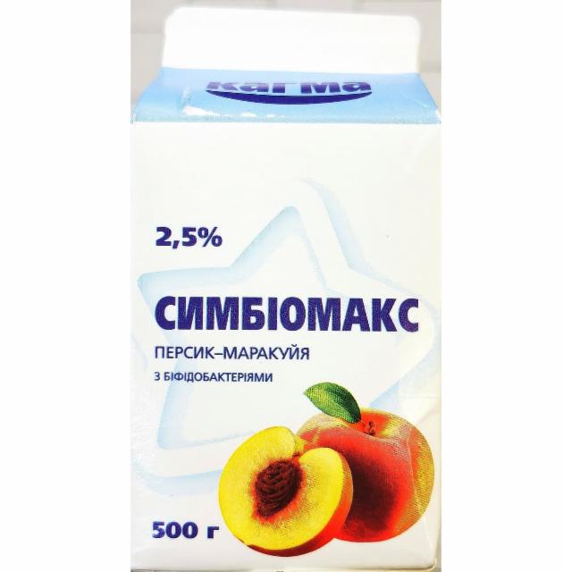 Фото - Йогурт персик маракуйя 2.5% з біфідобактеріями Симбіомакс Кагма