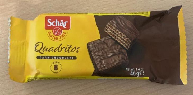 Фото - Вафлі з какао в темному шоколаді Quadritos Schar