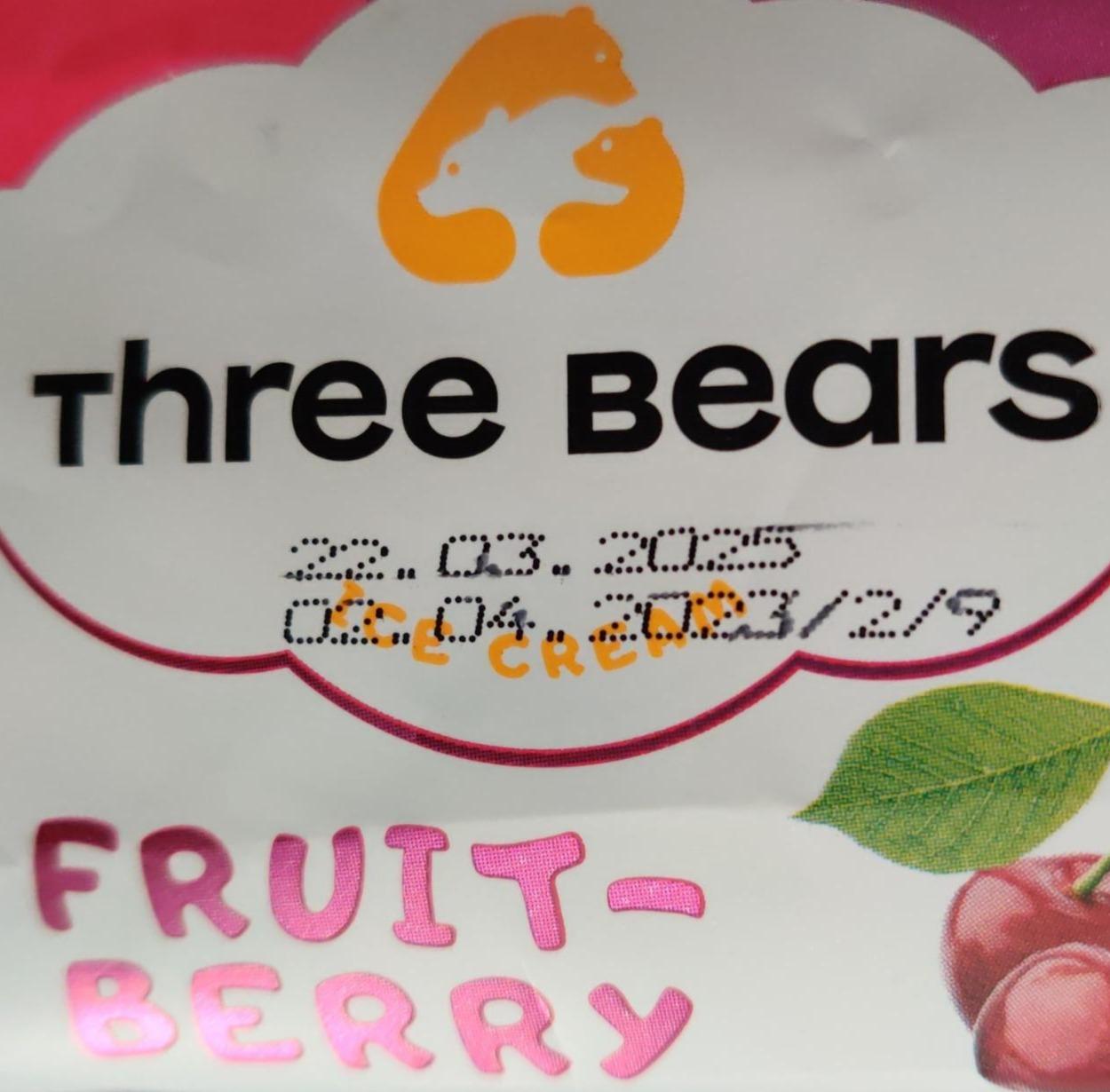 Фото - Морозиво плодово-ягідне зі смаком вишні Fruit-berry Three bears