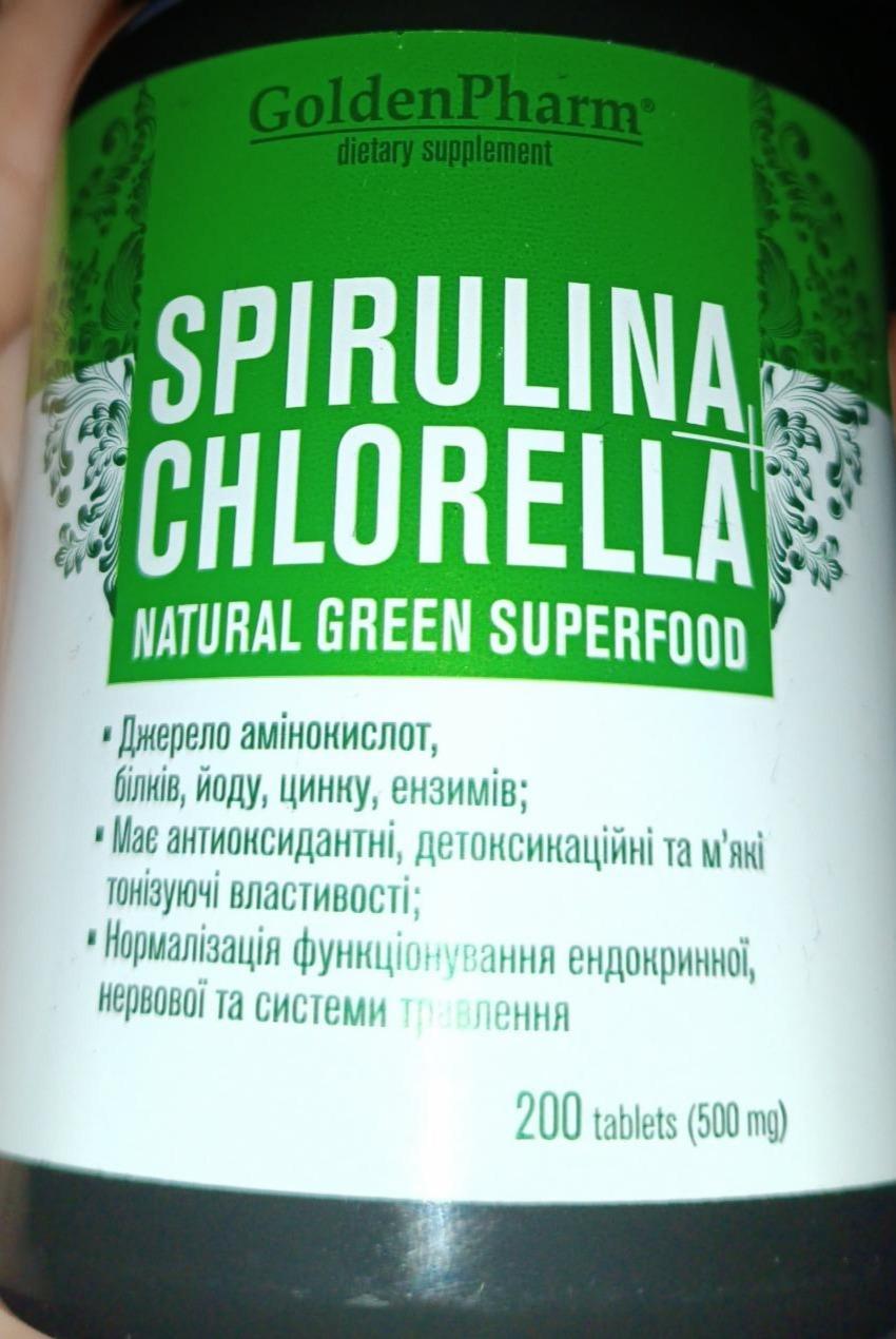 Фото - Вітамінний комплекс Spirulina + Chlorella Golden Pharm