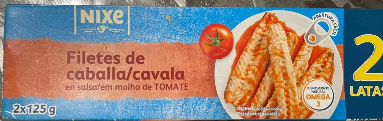 Фото - Filetes de caballa cavala en salsa em molho de Tomate Nixe