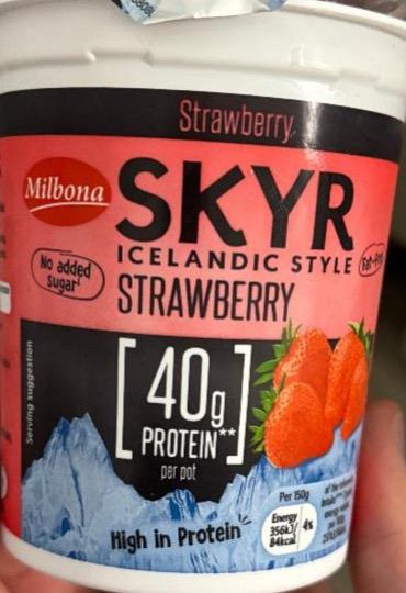 Фото - Skyr yogurt strawberry Milbona