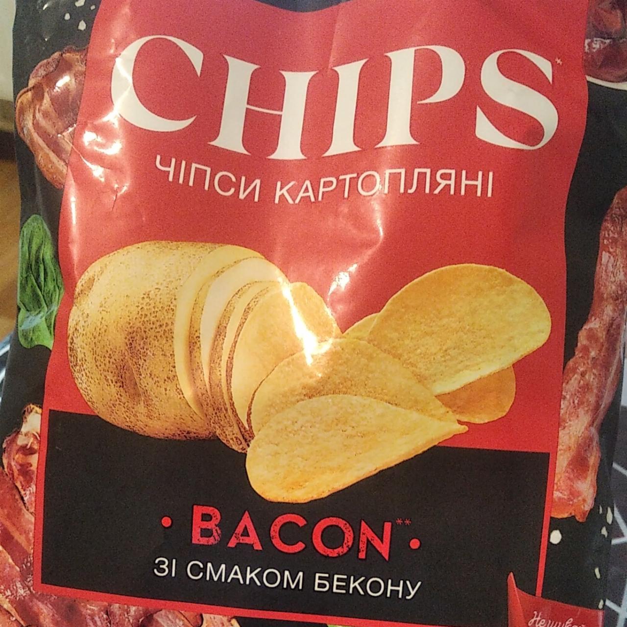 Фото - Чіпси картопляні зі смаком бекону Chips Своя Лінія