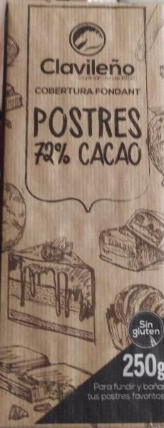Фото - чорний шоколад 72% Clavileno Іспанія 