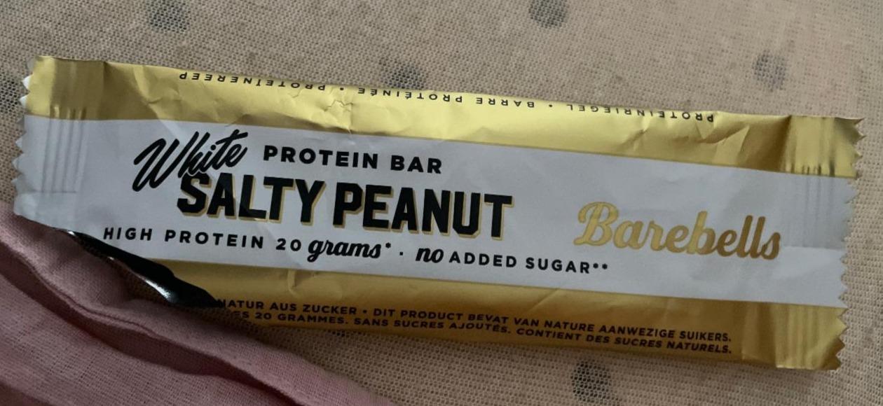 Фото - Батончик протеїновий без цукру White Protein Bar Salty Peanut Barebells