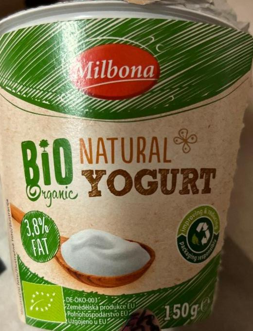 Фото - Йогурт натуральний 3.8% жиру Bio Organic Natural Milbona