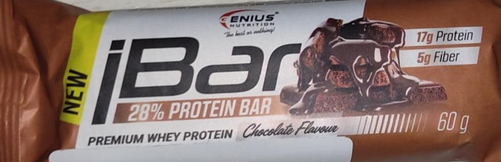 Фото - Протеїновий батончик 28% Chocolate iBar Protein Bar Genius Nutrition