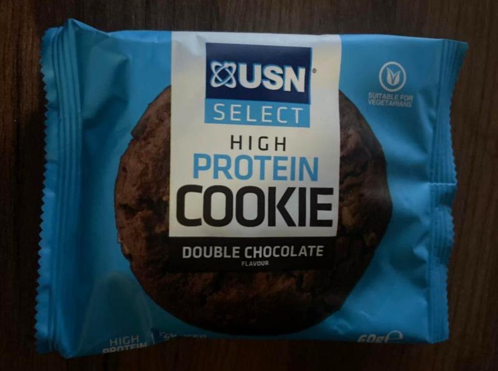 Фото - Печиво протеїнове High Protein Cookies Double Chocolate Flavour USN